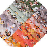 CraftsFabrics Forest Friends 40Pcs Charm Pack 100% Cotton 5″x5″ Pre-Cut Fabric for Quilting, Sewing, Arts & Crafts, Patchwork